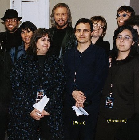 A&E live by request (452Wx456H) - The Bee Gees with Enzo Lo Piccolo, his wife Rosanna and other fans at the preshow 