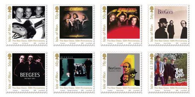 the Bee Gees 8 stamps Set 