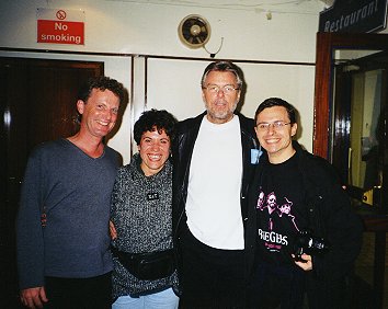 BBC, London 2001   (354Wx282H) - Steve Rucker (Bee Gees drummer), Elisabetta Mettuno, manager Dick Ashby and Enzo Lo Piccolo
 