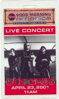 GMA Concert Pass (199Wx333H) - The VIP pass for the GMA live event, april 2001 